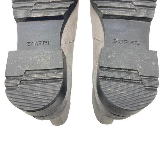 Sorel Emelie II Zip Bootie In Quarry Black Waterproof Full Grain Leather 7.5 - Picture 6 of 10